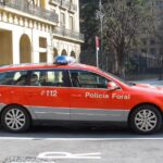 Policia Foral de Navarra car in Pamplona.
