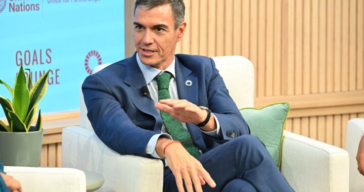 Pedro Sánchez participates in the meeting of the group of Advocates of the Sustainable Development Goals.
