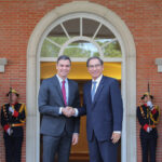 Encuentro Con El Presidente Del Gobierno Español, Pedro Sanchez, En El Palacio De La Moncloa.